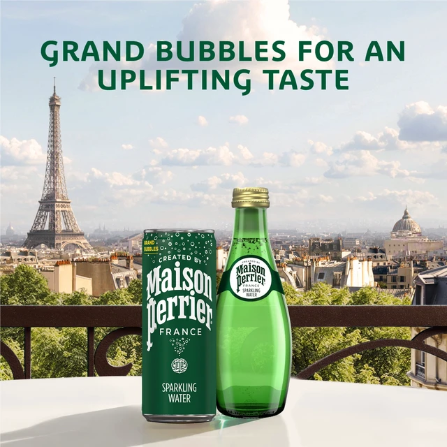Alt view image 6 of 6 - Maison Perrier Ultimate Unflavored Sparkling Water 4-Pack of 11.15fl oz Glass Bottles