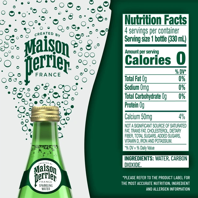 Alt view image 3 of 6 - Maison Perrier Ultimate Unflavored Sparkling Water 4-Pack of 11.15fl oz Glass Bottles