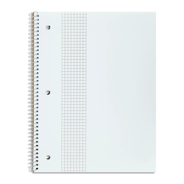 Alt view image 4 of 6 - Pen+Gear 1-Subject Grid Ruled Notebook, Poly Cover, 80 Sheets, 8.5x10.5in, 4 Pack