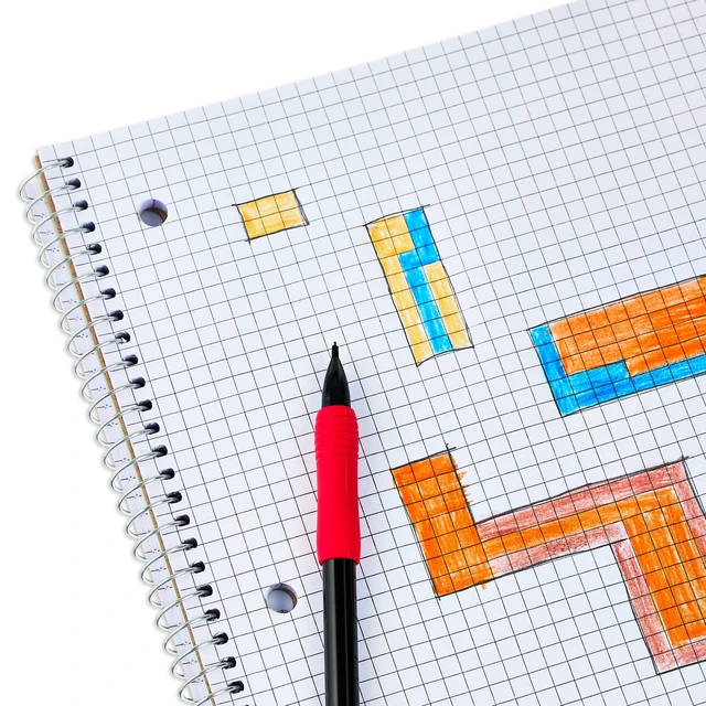 Alt view image 3 of 6 - Pen+Gear 1-Subject Grid Ruled Notebook, Poly Cover, 80 Sheets, 8.5x10.5in, 4 Pack