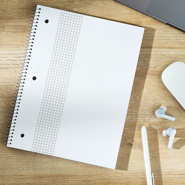 Alt view image 2 of 6 - Pen+Gear 1-Subject Grid Ruled Notebook, Poly Cover, 80 Sheets, 8.5x10.5in, 4 Pack
