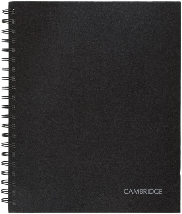 Main image of Cambridge Limited Legal Ruled Business Notebook, 8" x 11", Hardcover, Wirebound, 96 Sheets, Black, with Pocket