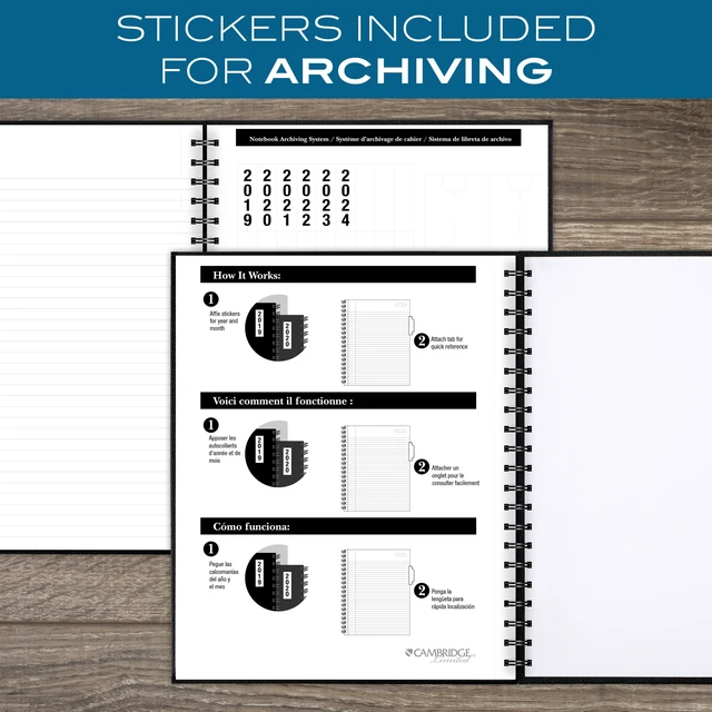 Alt view image 6 of 6 - Cambridge Limited Legal Ruled Business Notebook, 8" x 11", Hardcover, Wirebound, 96 Sheets, Black, with Pocket