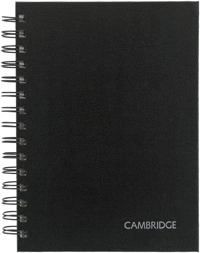 Main image of Cambridge Limited 5"x8" Medium Hardcover Business Writing Notebook, Black, 80 Sheets