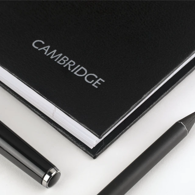 Alt view image 2 of 6 - Cambridge Limited 5"x8" Medium Hardcover Business Writing Notebook, Black, 80 Sheets