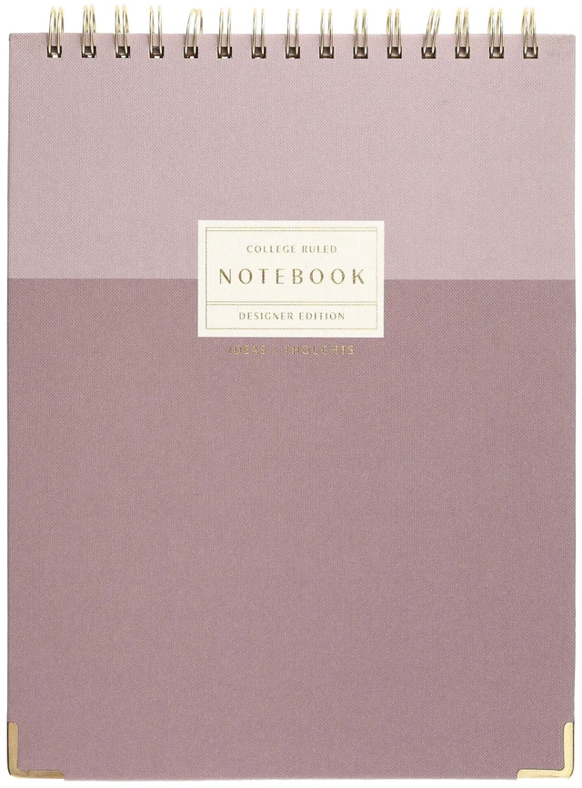Main image of Pen+Gear Designer Edition Top Spiral Notebook, 8.3 x 11.34 Inches, College Ruled, Purple, 80 Sheets