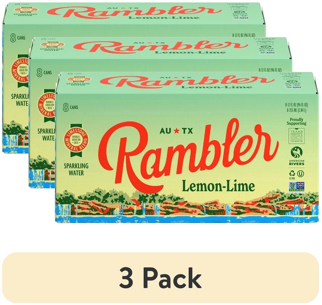 Main image of Rambler Lemon Lime Sparkling Water 3-Pack, 8 x 12 fl oz Cans