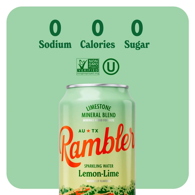 Alt view image 6 of 6 - Rambler Lemon Lime Sparkling Water 3-Pack, 8 x 12 fl oz Cans