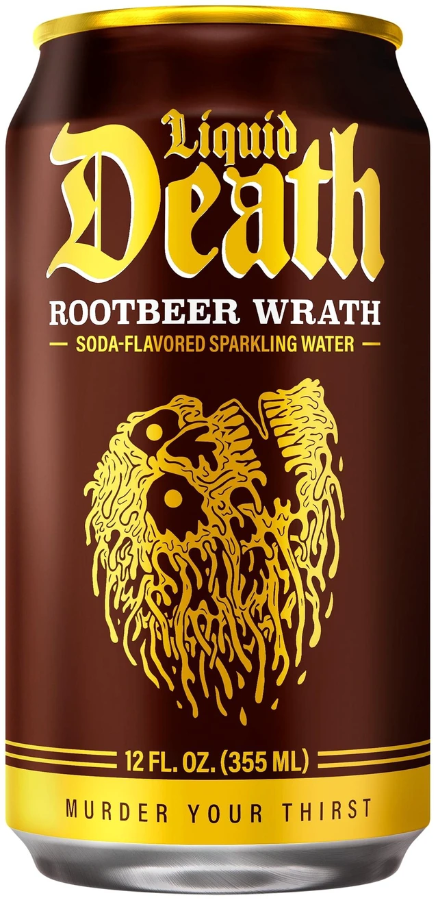 Alt view image 4 of 5 - Liquid Death Rootbeer Wrath Soda-Flavored Sparkling Water, 6-Pack (12fl oz Cans), Low Sugar, Huge Flavor, No Artificial Sweeteners