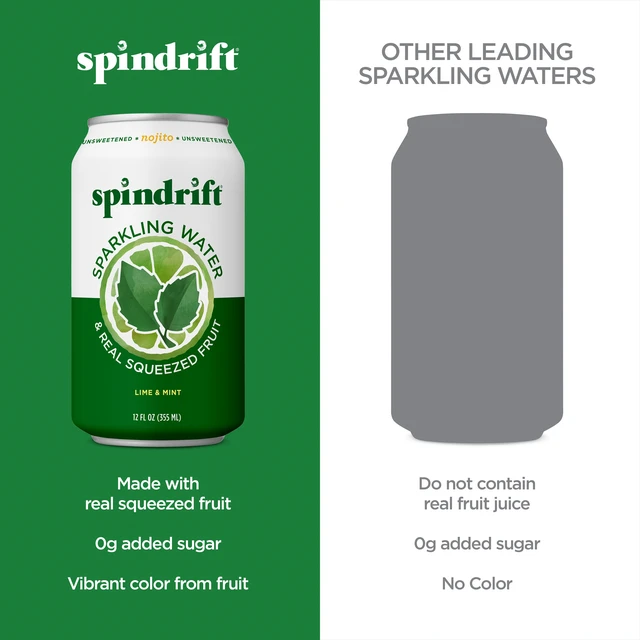 Alt view image 2 of 5 - Spindrift Sparkling Water Nojito, Lime and Mint, No Sugar Added