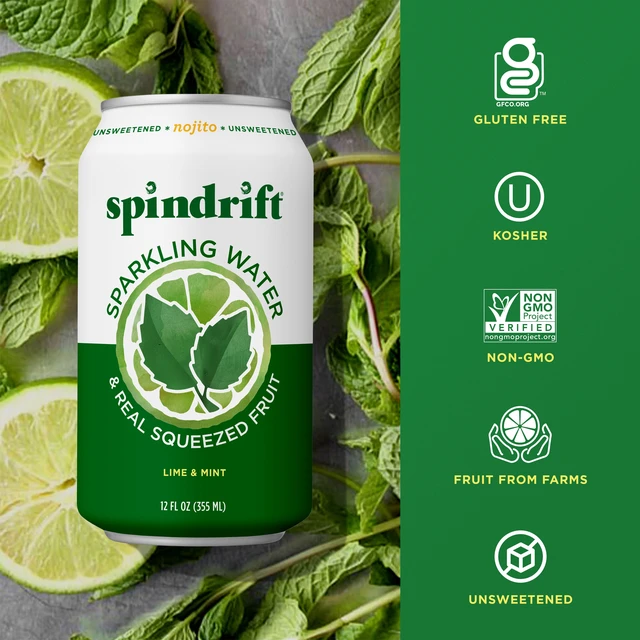 Alt view image 3 of 5 - Spindrift Sparkling Water Nojito, Lime and Mint, No Sugar Added