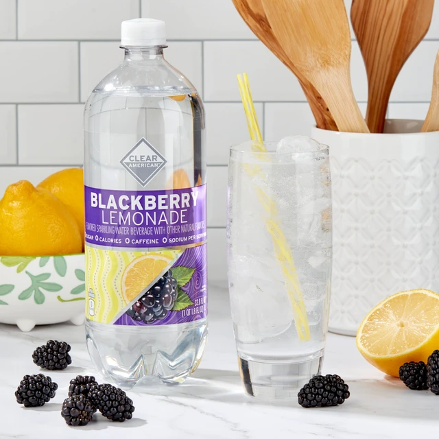 Alt view image 6 of 6 - 12 Pack Clear American Blackberry Lemonade Sparkling Water, 1Liter