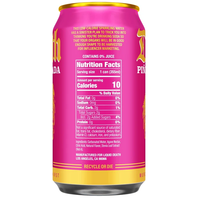Alt view image 5 of 5 - Liquid Death Pina Killada Soda Flavored Sparkling Water 6 Pack (12 fl oz Cans) Low Sugar Huge Flavor