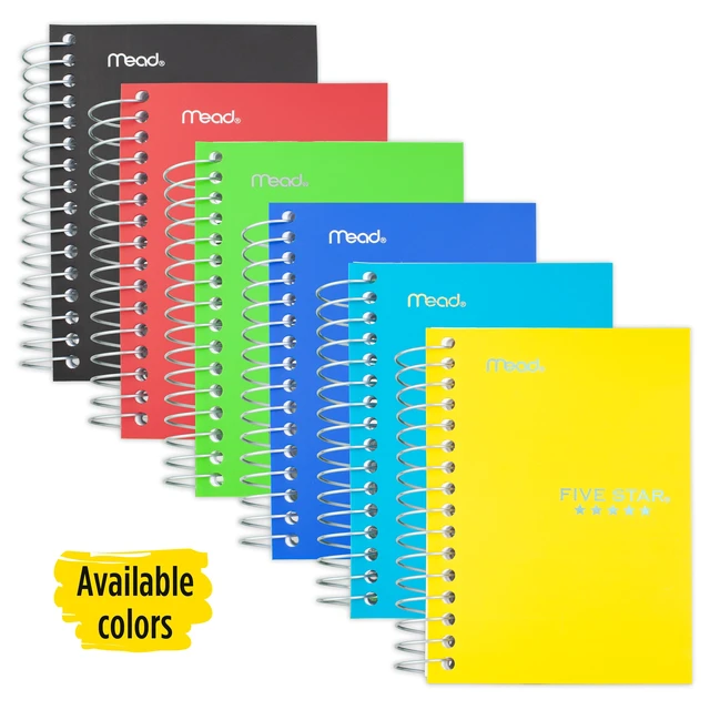 Alt view image 6 of 6 - Five Star Fat Lil' College Ruled Wirebound Notebook, 5-1/2"x4", Color Choice Will Vary (45377)