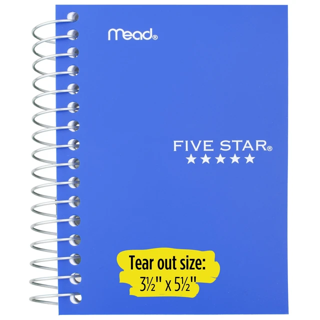 Alt view image 2 of 6 - Five Star Fat Lil' College Ruled Wirebound Notebook, 5-1/2"x4", Color Choice Will Vary (45377)