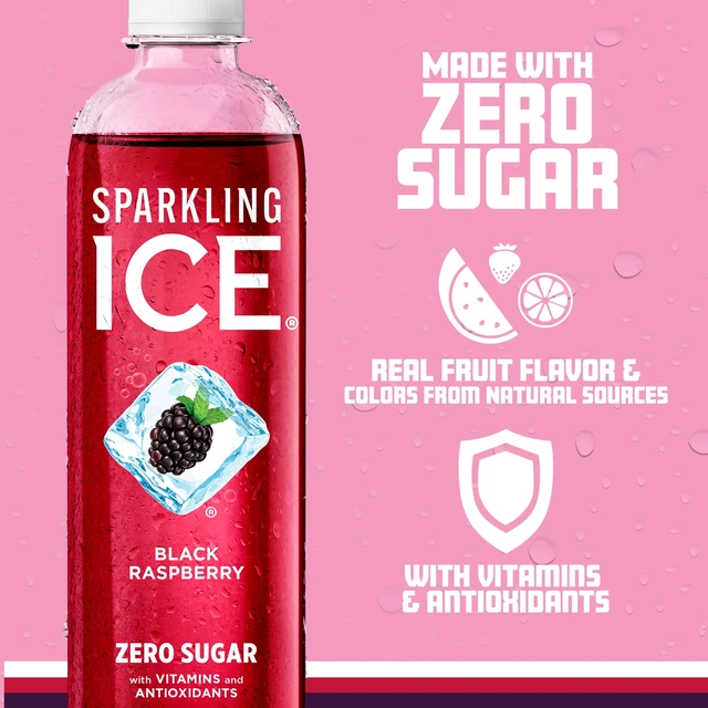 Alt view image 4 of 5 - Sparkling Ice Naturally Flavored Sparkling Water, Black Raspberry 17Fl Oz (Pack of 12)