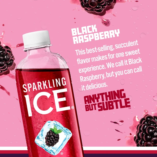 Alt view image 3 of 5 - Sparkling Ice Naturally Flavored Sparkling Water, Black Raspberry 17Fl Oz (Pack of 12)