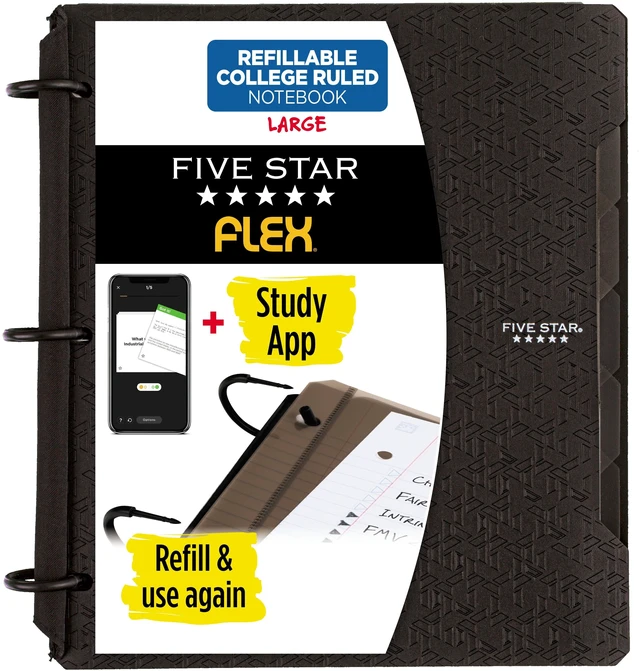 Main image of Five Star Flex 1 Refillable Notebook Black