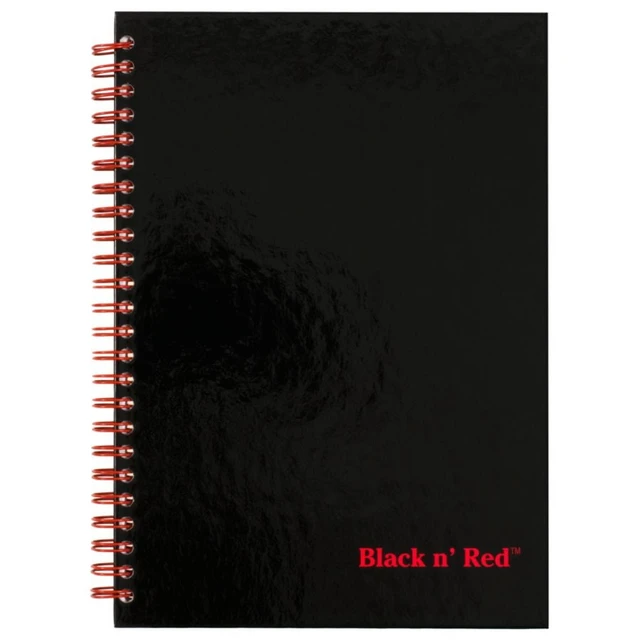 Alt view image 5 of 7 - Black n' Red Notebook/Journal L67000, 8 1/4" x 5 7/8", Black/Red, 70 Pages