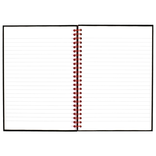 Alt view image 2 of 7 - Black n' Red Notebook/Journal L67000, 8 1/4" x 5 7/8", Black/Red, 70 Pages
