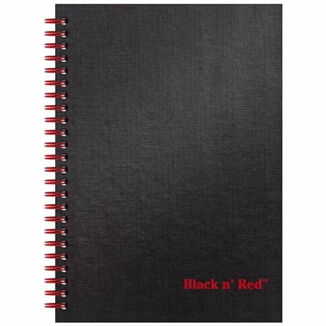 Alt view image 4 of 7 - Black n' Red Notebook/Journal L67000, 8 1/4" x 5 7/8", Black/Red, 70 Pages