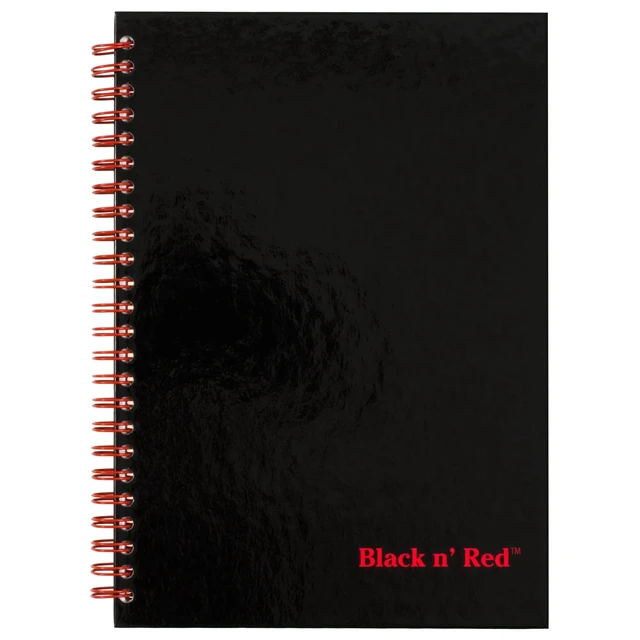 Alt view image 6 of 7 - Black n' Red Notebook/Journal L67000, 8 1/4" x 5 7/8", Black/Red, 70 Pages