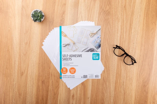 Alt view image 6 of 6 - Pen+Gear Self-Adhesive Sheets 9.25"x12" Letter Size Clear 10 Sheets