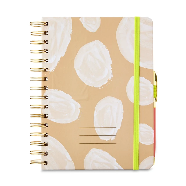 Alt view image 2 of 5 - Pen + Gear Twin Wire Bound Journal, Khaki, 6.5in x 1in x 8.25in, 192 Lined Pages, Paper Hard Cover, Pen Included