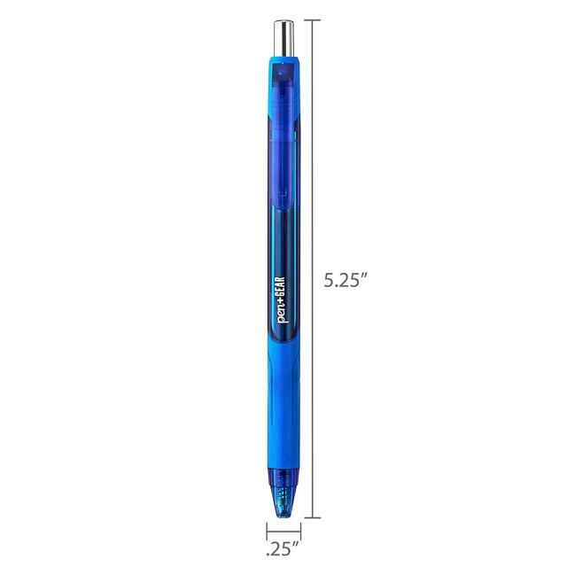 Alt view image 3 of 6 - Pen+Gear Retractable Gel Pens, 0.7mm Medium Point, Assorted Ink, 12 Count