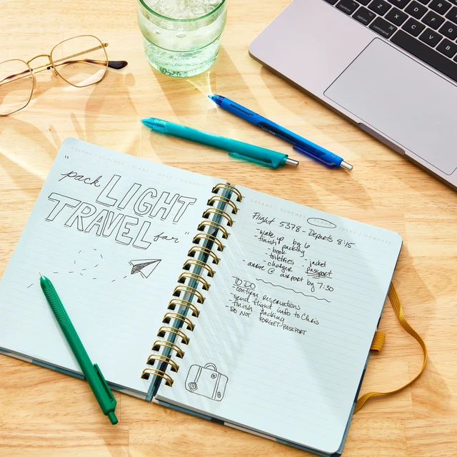 Alt view image 5 of 6 - Pen+Gear Ruled Journal, 6in x 8.25in, Blue Polka Dots, 192 Pages