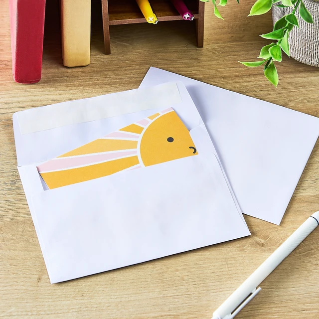 Alt view image 3 of 5 - Pen+Gear A6 Invitation Peel and Stick Envelopes, White, 4.75in x 6.5in, 50Count