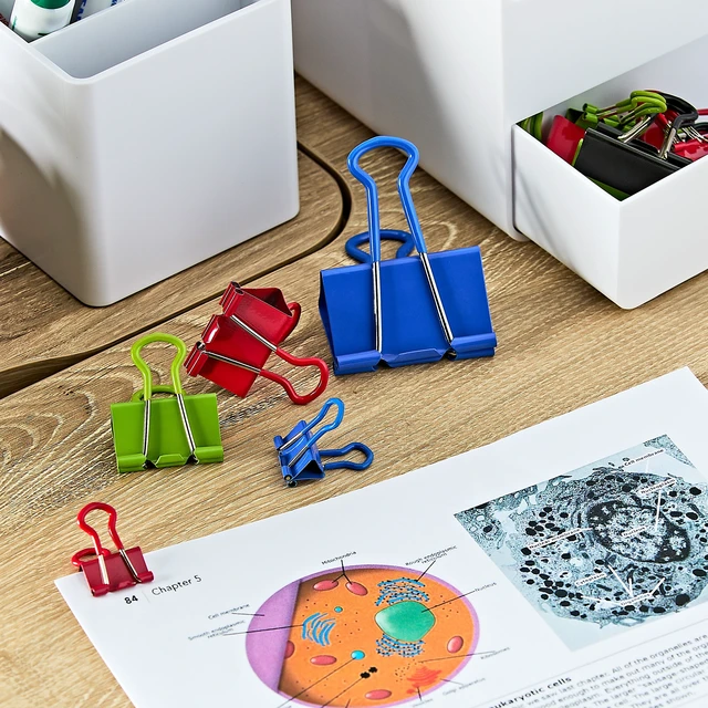 Alt view image 5 of 5 - Pen+Gear Grip Binder Clips, Assorted Colors and Sizes, 24 Count