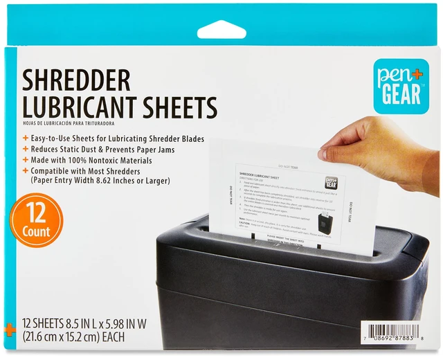 Main image of Pen+Gear Paper Shredder Self-Lubricating Sheets, 12 Count