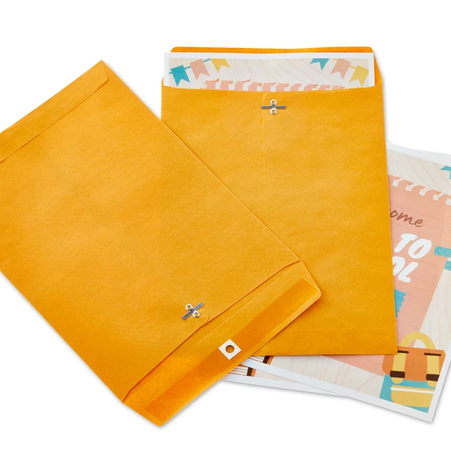 Alt view image 7 of 7 - Pen+Gear Kraft Clasp Envelopes, 9in x 12in, 25 Count