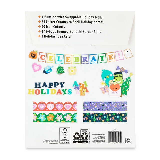 Alt view image 2 of 6 - Pen+Gear Holiday Bulletin Board Decoration Kit, 135 Pieces
