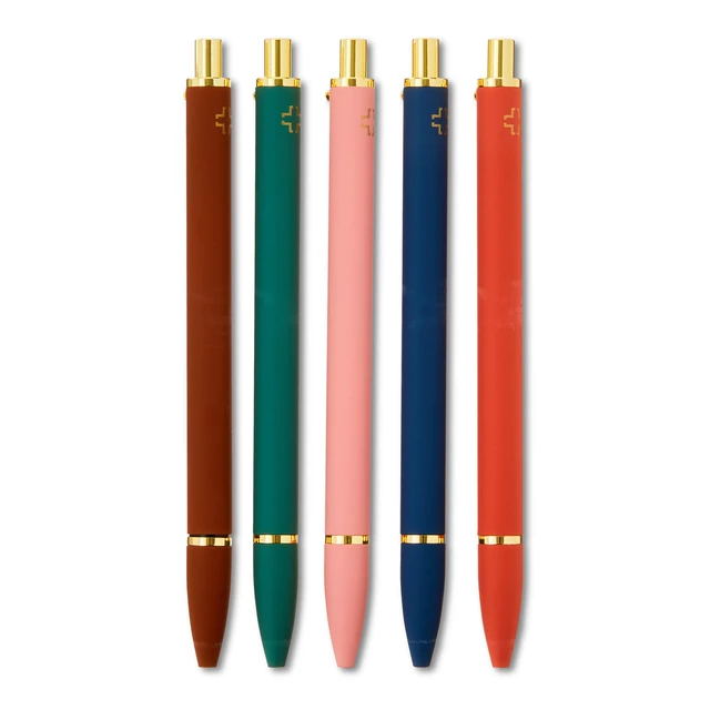 Alt view image 2 of 5 - Pen+Gear Retractable Gel Pens, Medium Point, 0.7mm, Black Ink, 5 Count