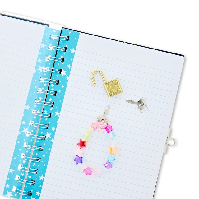 Alt view image 2 of 5 - Pen+Gear Gold Star Shaker Locking Journal for Children, 6.6 x 8.3 Inches, 160 Ruled Pages