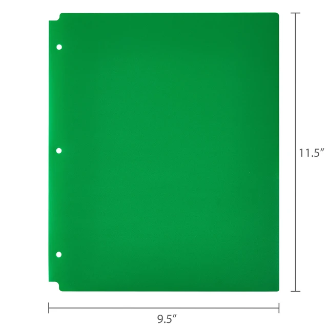 Alt view image 3 of 6 - Pen+Gear 2-Pocket Poly Folders, 9.4"x11.4", Assorted Colors, 10 Count