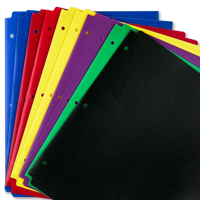 Alt view image 6 of 6 - Pen+Gear 2-Pocket Poly Folders, 9.4"x11.4", Assorted Colors, 10 Count