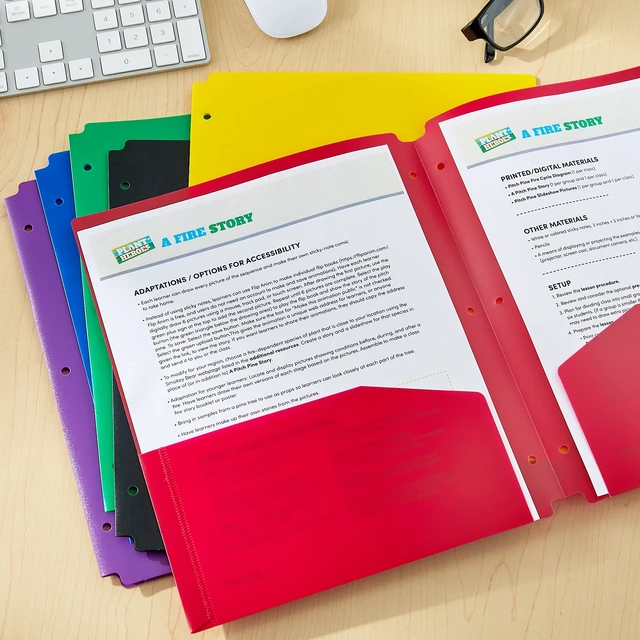 Alt view image 4 of 6 - Pen+Gear 2-Pocket Poly Folders, 9.4"x11.4", Assorted Colors, 10 Count