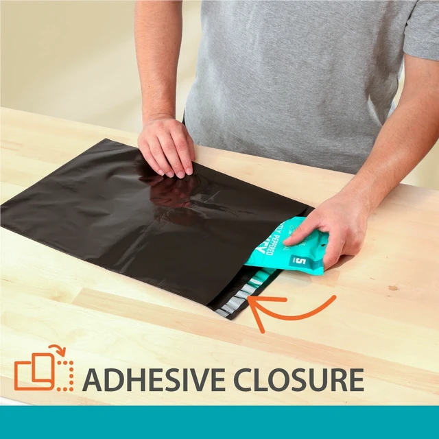 Alt view image 3 of 6 - Pen+Gear #5 Self-Seal Poly Flexible Mailers, 12in x 15.5in, Black, 25 Count