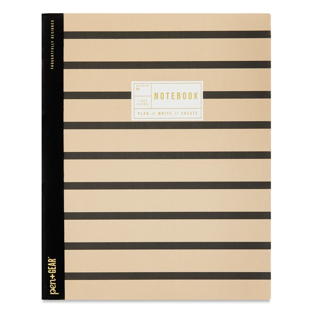 Alt view image 5 of 5 - Pen+Gear Textured Stripe Journal, 8 x 10 in, 160 Ruled Pages, Adult