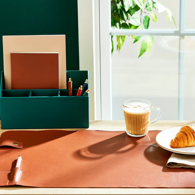 Alt view image 2 of 6 - Pen+Gear Simulated Leather Desk Mat, 25.86in x 14.96in