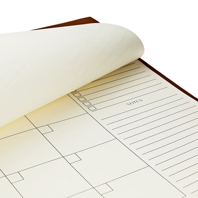 Alt view image 6 of 6 - Pen+Gear 12-Month Undated Simulated Leather Desk Pad Calendar, Medium Cognac Brown, 18.5 x 12.5 Inches