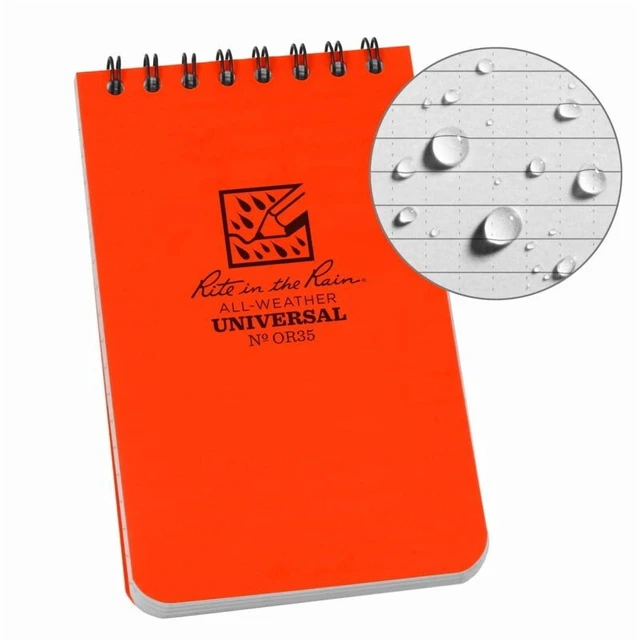 Main image of Rite in the Rain Weatherproof Notebook 3x5, 50 Pages, Orange