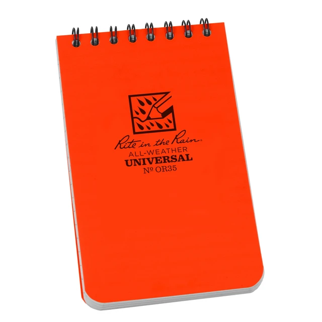 Alt view image 3 of 4 - Rite in the Rain Weatherproof Notebook 3x5, 50 Pages, Orange
