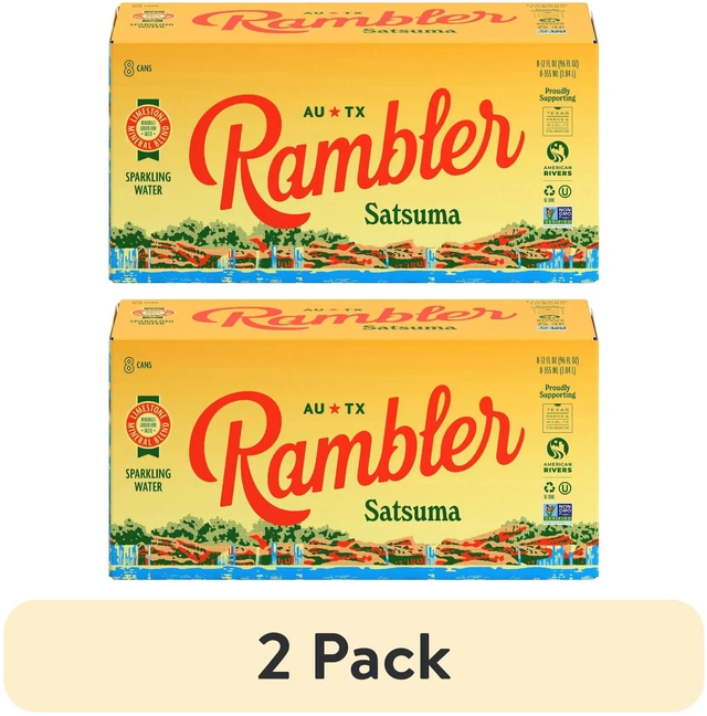 Main image of Rambler Satsuma Sparkling Water, 12 fl oz, 8 Cans, 2 Pack
