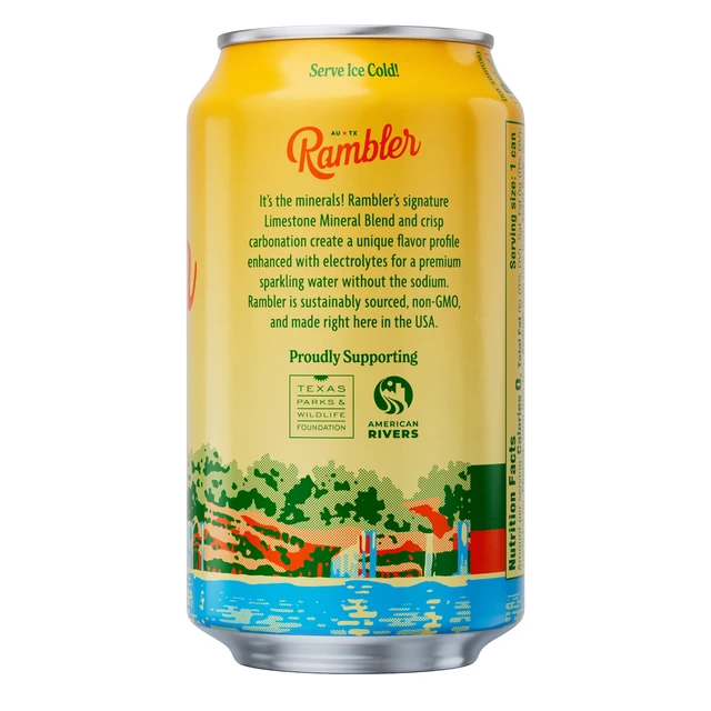 Alt view image 2 of 6 - Rambler Satsuma Sparkling Water, 12 fl oz, 8 Cans, 2 Pack