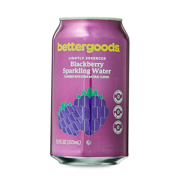 Alt view image 6 of 6 - Bettergoods Blackberry Flavored Sparkling Water, 12 fl oz, 8 Cans, 3-Pack
