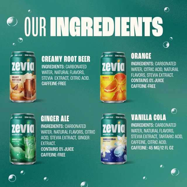 Alt view image 3 of 7 - Zevia Zero Sugar 0 Calorie Variety Soda, 12 fl oz, 8 Pack Cans